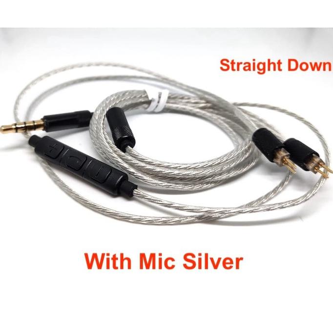 Silver Plated 2 Pin 0.75 0.78Mm Tf10 Westone Tfz Kz Upgrade Cable Hifi Termurah