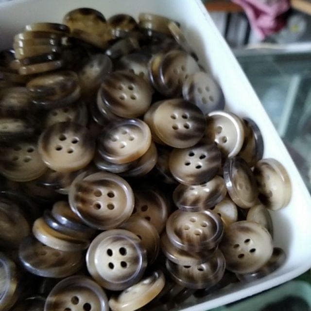 Kancing Baju Gepeng Corak Macan - Kancing Baju Diameter 18 mm isi 100