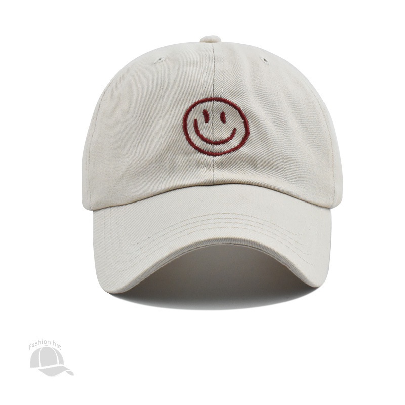 Topi Baseball Pelindung Matahari Motif Smiley Untuk Olahraga