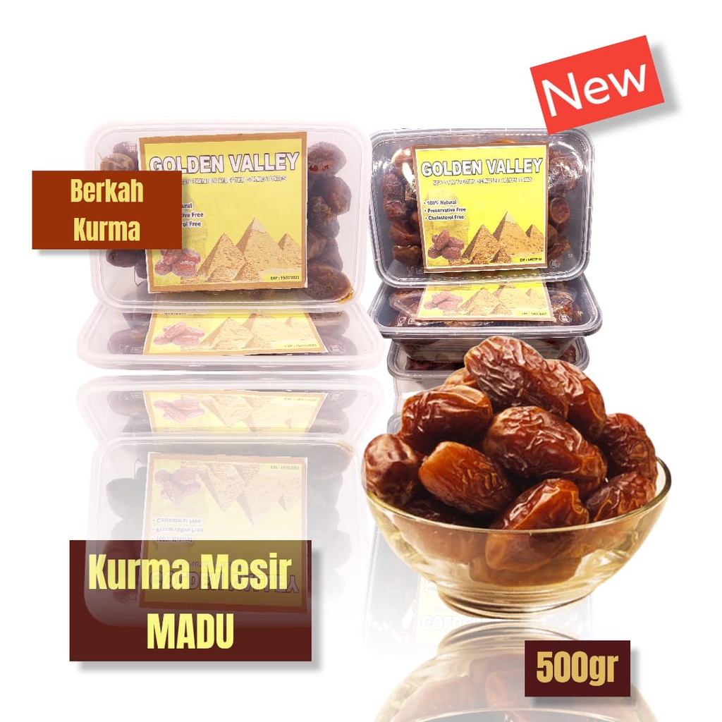 

Kurma mesir MADU SUPER 500 gram kemasan box mika.