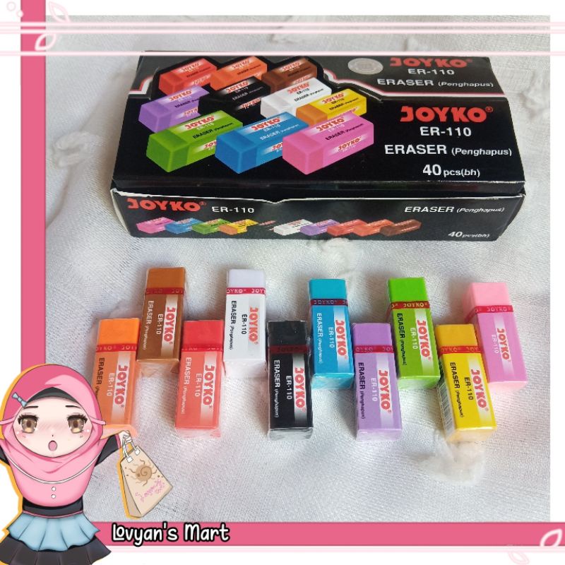 

PENGHAPUS ERASER JOYKO ER-110 WARNA WARNI/Pcs