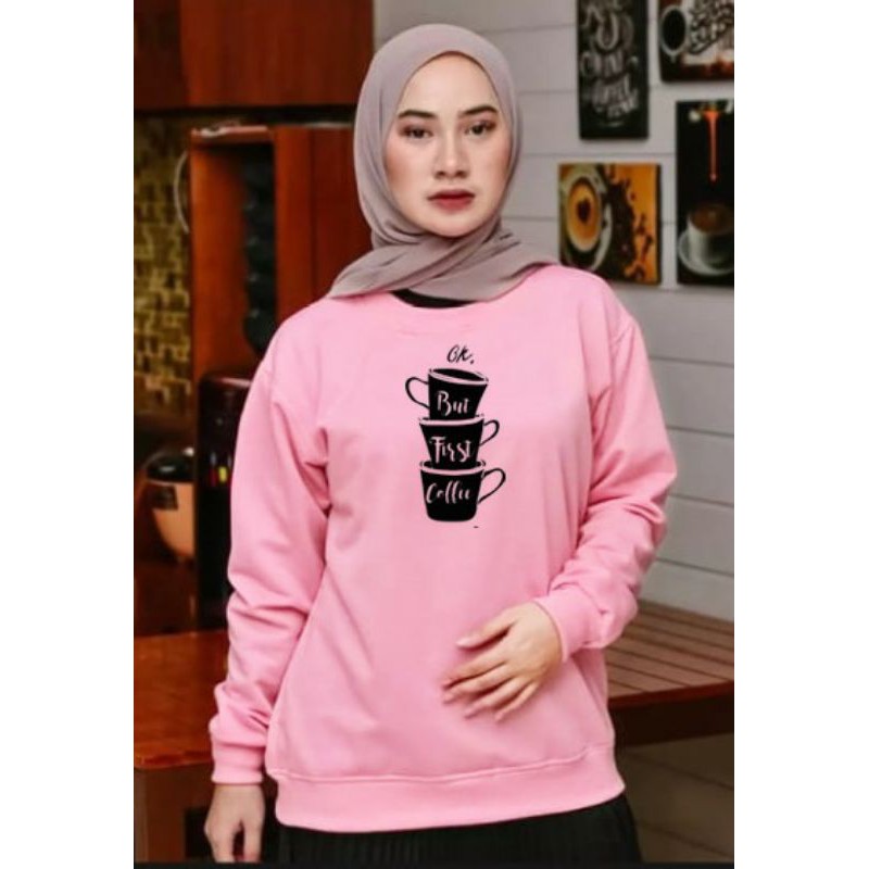 Kaos Lengan Panjang GELAS 3 / Kaos Sweatshirt / Atasan Wanita / Atasan Wanita Lengan Panjang