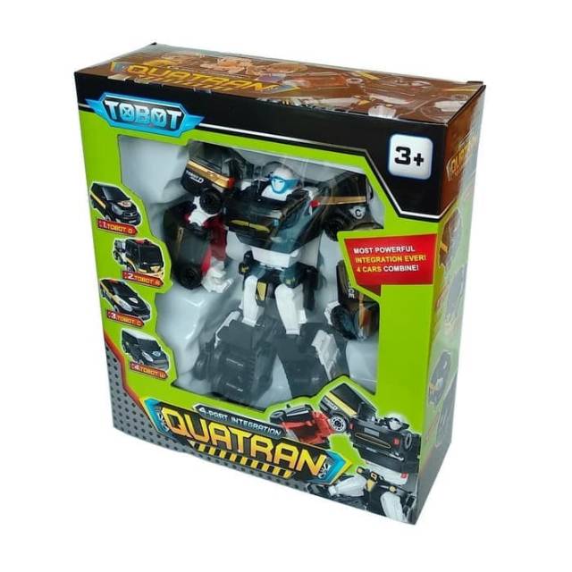 Mainan Tobot Quatran 4 in 1 - Robot Mobil Transformers Anak Edukatif