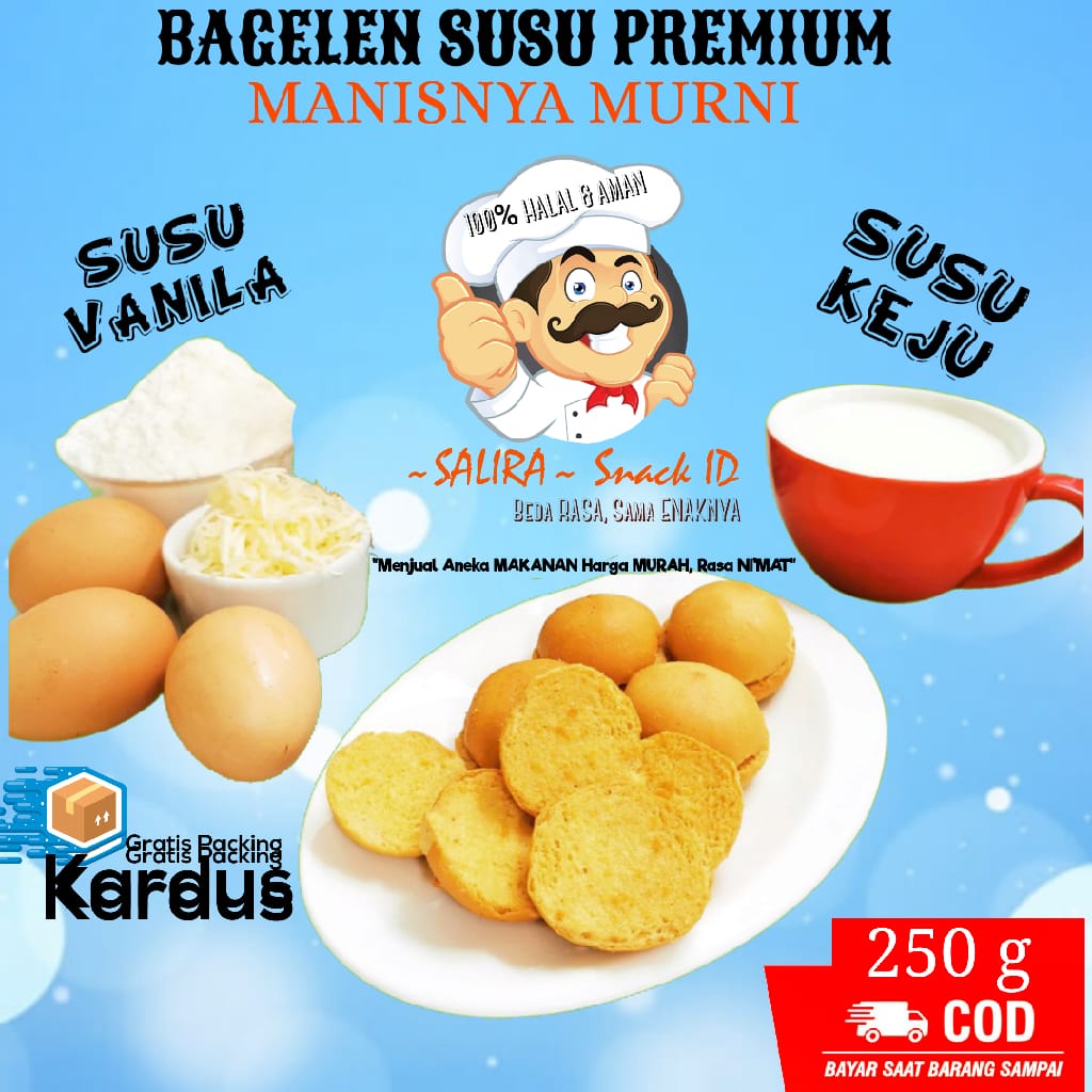 

BAGELEN VANILA 250g / roti bagelan bandung / camilan termurah makanan ringan jajanan murah cemilan sehat snack kiloan jajanan jadul