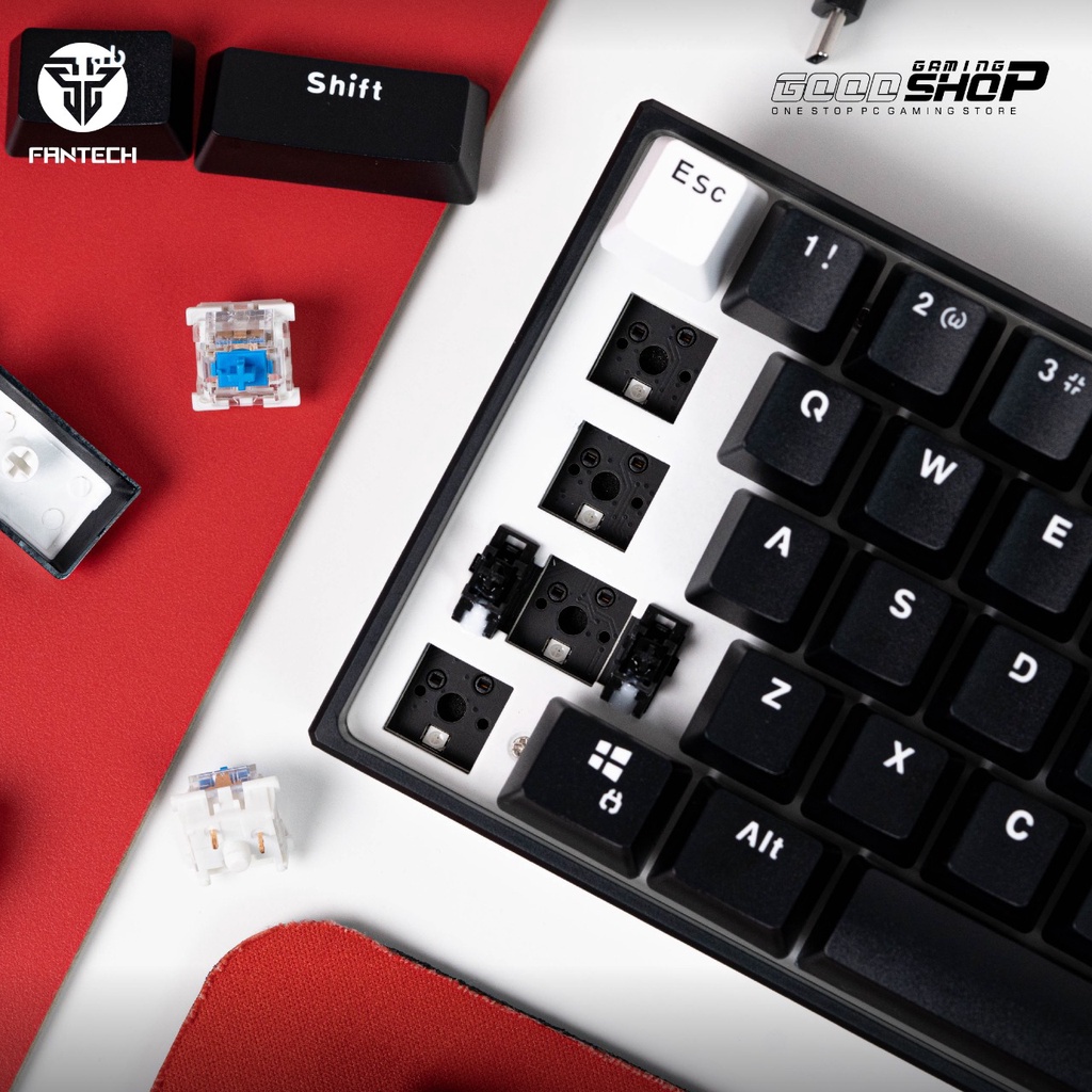 Fantech MAXFIT61 FROST Wired Hotswap Keyboard Gaming Mechanical RGB