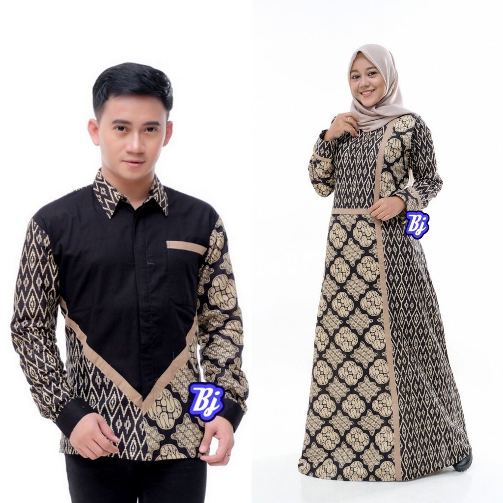 BJ Gamis dan Kemeja Batik Couple 018-C