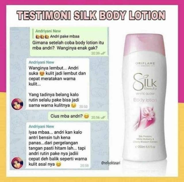 Pencerah Badan Silk Beauty White Glow Shopee Indonesia