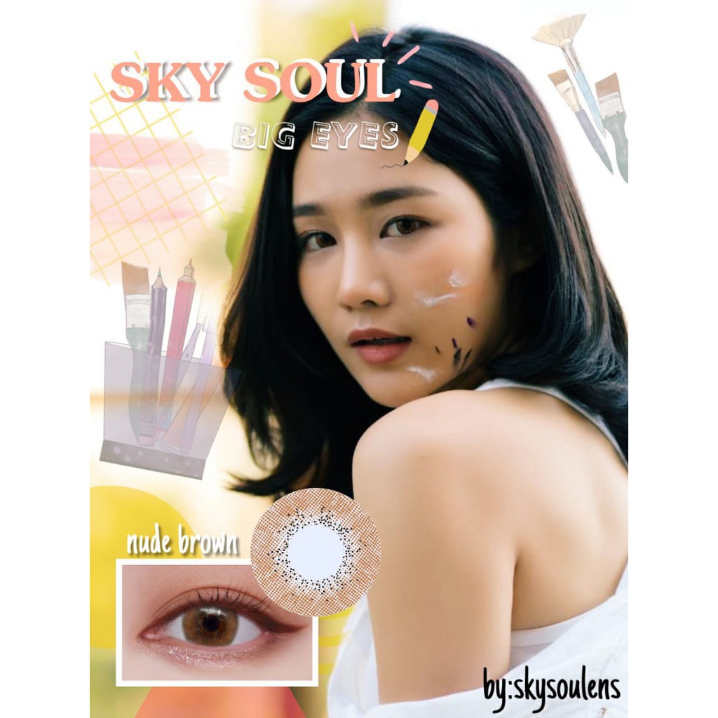 GROSIR SOFTLENS 100BOX SKY SOUL BIG EYES NEW / SKY 1 / BABY LOOKS / LOLIPOP BOLEH CAMPUR BB Lensa Kontak