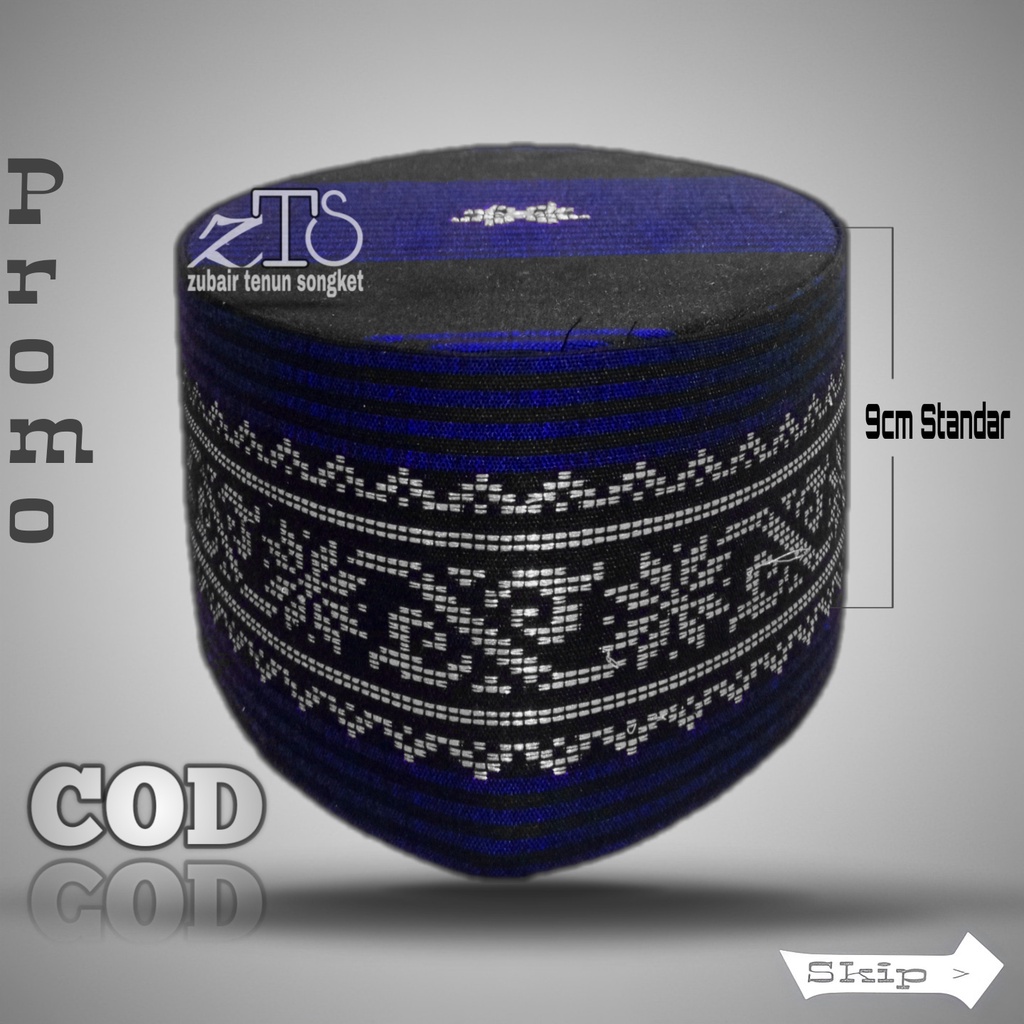 KOPIAH peci melayu tenun batu bara kopiah tenun songket dipakai pesantren pernikahan sholat tarawih 