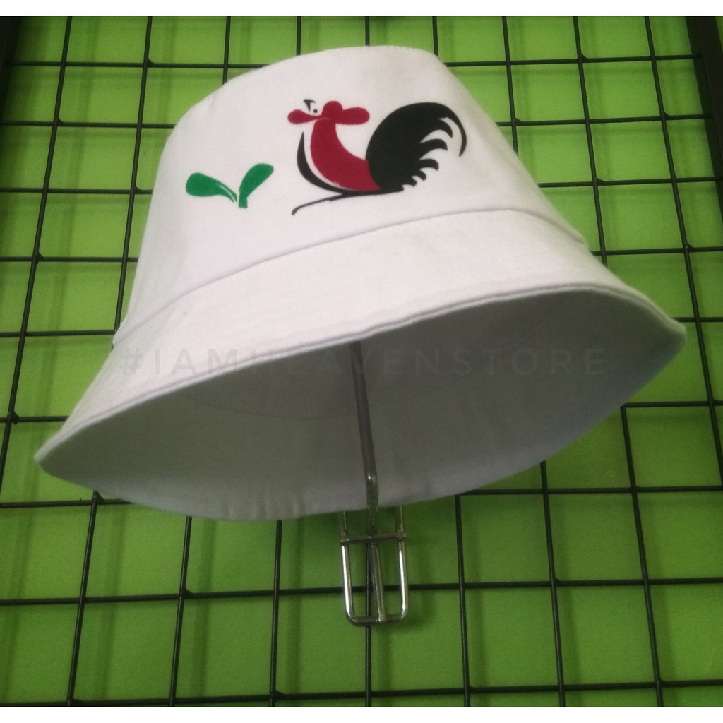 Topi Bucket Mangkok Ayam Jago Lucu Unik Keren Style Klasik Vintage Retro 90s