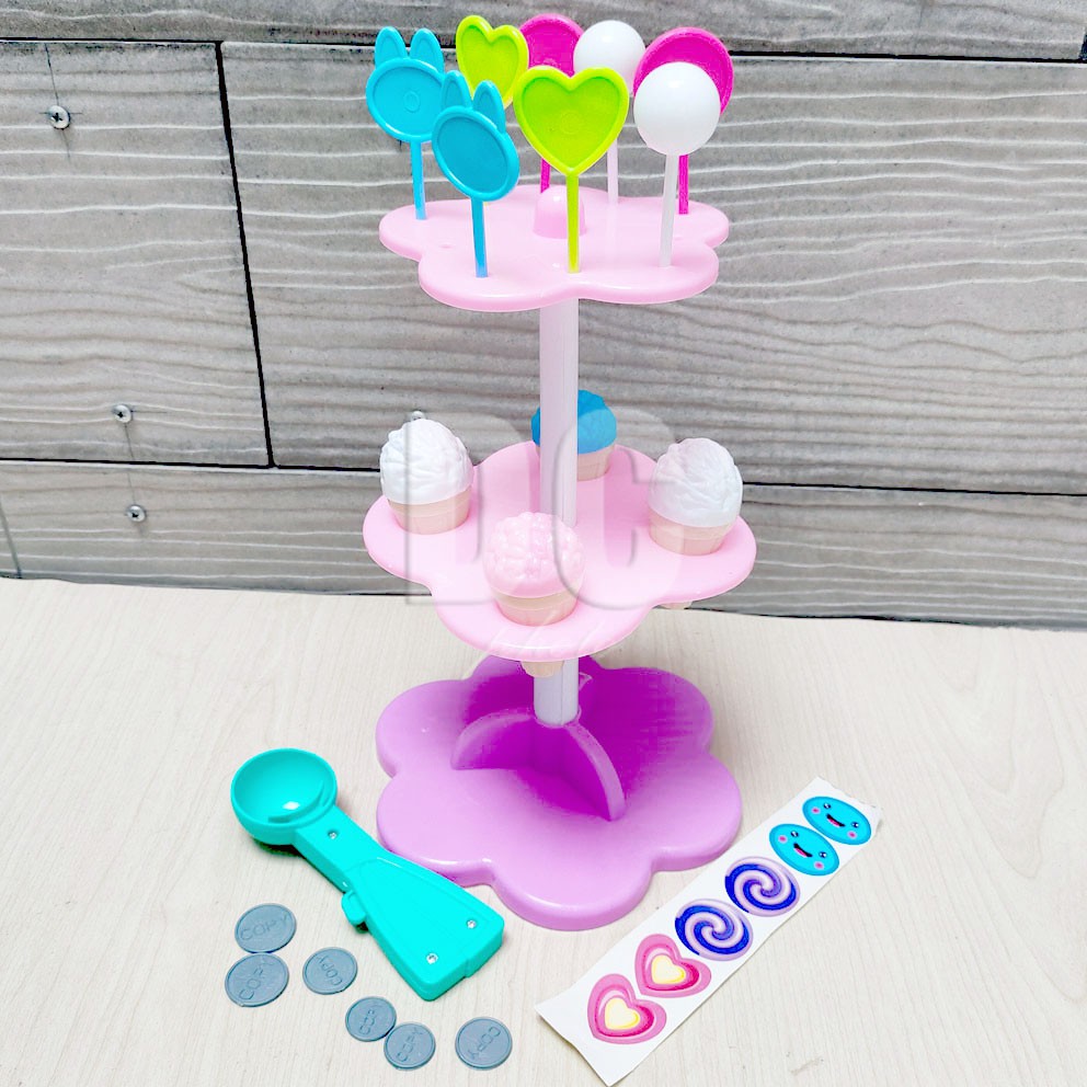 Ice Cream Rack Mainan Dessert Tray Ice Cream Lollipop Rak Display Es Krim Permen Lolipop