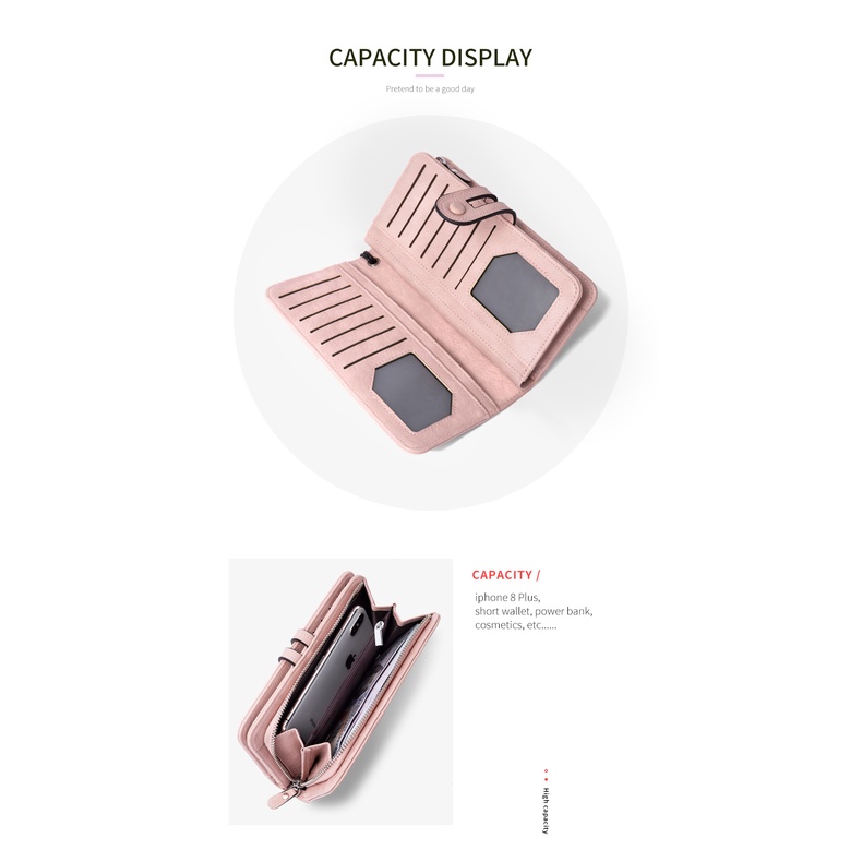 Bostanten Dompet Wanita Dompet Panjang Dompet Ritsleting Dompet Multi-Kartu Berkualitas Tinggi