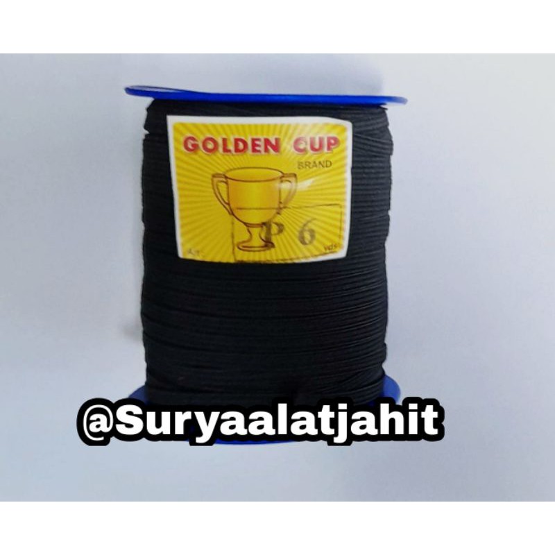 Karet P6 (5mm) Golden Cup Hitam =rp.43.000/1rol