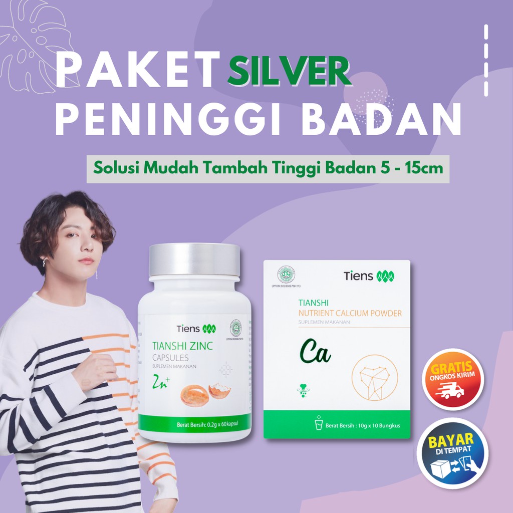 

Paket Peninggi Badan Tiens Original Susu NHCP dan Zinc Kapsul Herbal Alami Terbaik Supergrow Up