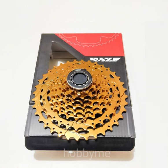 Sprocket Sepeda 8 Speed RAZE Gold. Gigi Belakang Sepeda 8 Kecepatan