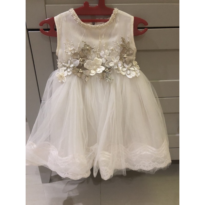 PRELOVED / BEKAS dress pesta anak brand: 7oclock size 1 tahun