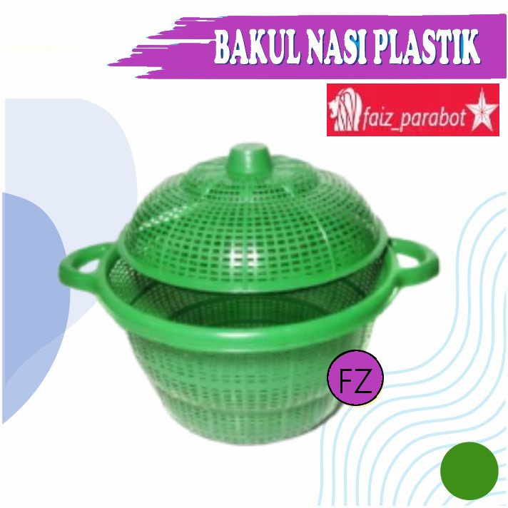 Sangku Nasi Super + Tutup Bakul Nasi Plastik Tempat Nasi Boboko Plastik