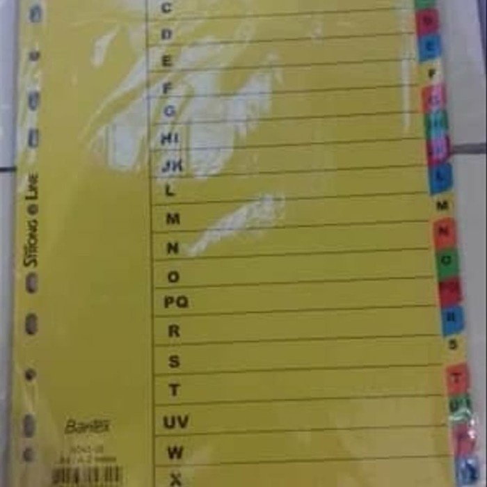 

Dijual Divider / Pembatas Kertas Bantex 6043 (A-Z) Gilaa!!!
