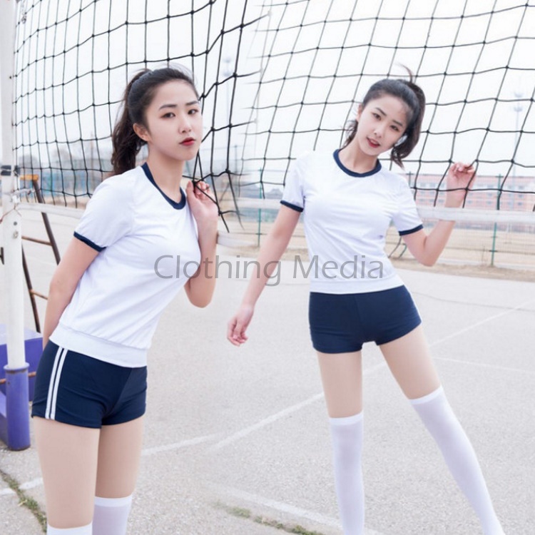 Setelan Cosplay Seragam Sport Gym Jepang Renang Sekolah Baju Celana Pendek Set