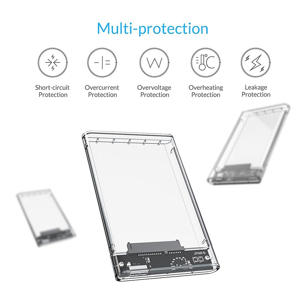 ORICO 2139U3 Enclosure Transparent USB 3.0 2.5 inch SATA HDD SSD 2139