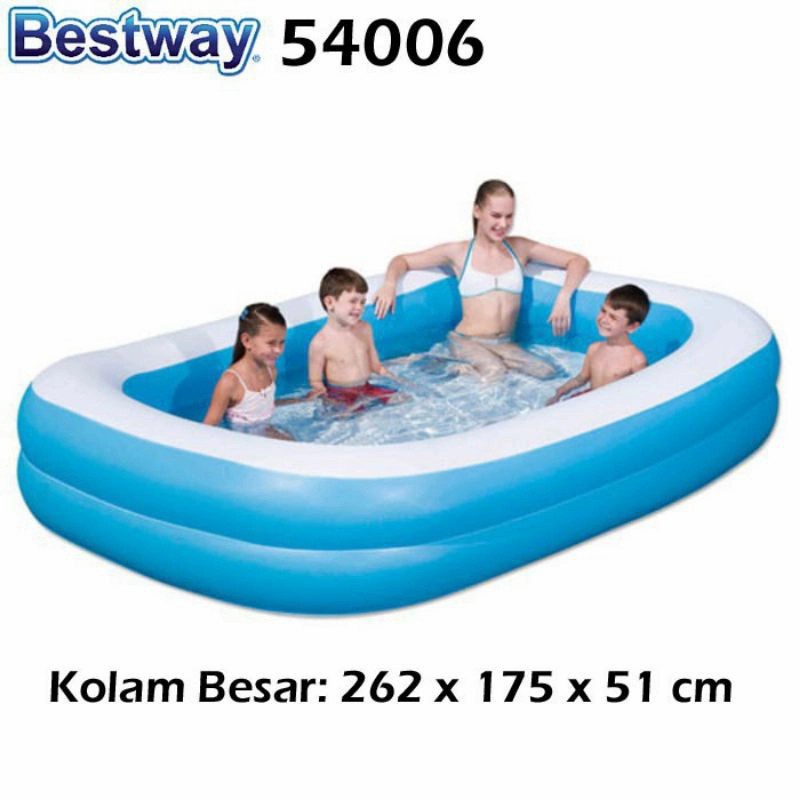 Bestway 54006 Kolam Renang Anak dan Keluarga Ukuran Besar 262 cm Mandi bola