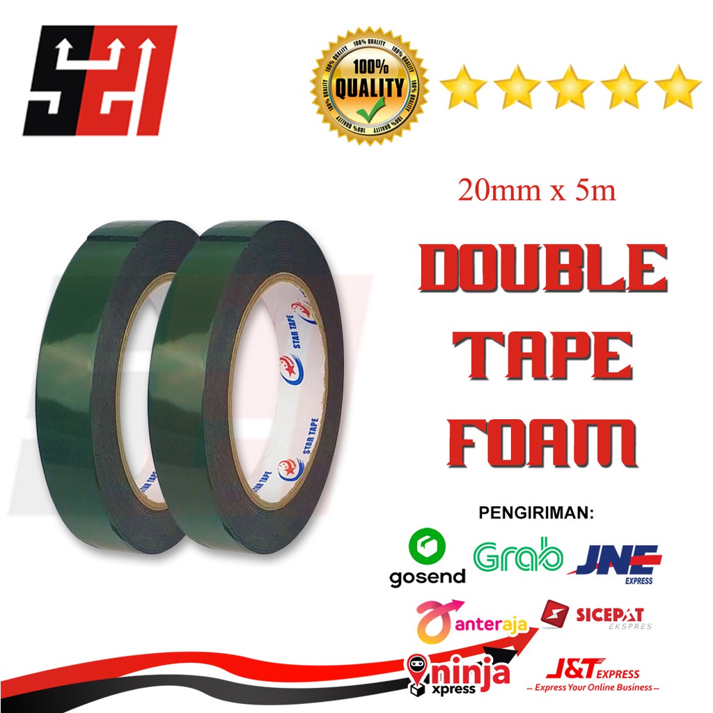 

Double Tape Foam Hijau Star Tape