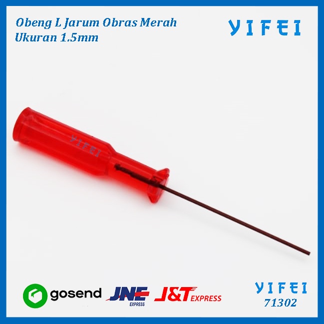 Obeng Jarum Obras - Kamkut (1,5mm) Warna Merah/YIFEI-71302