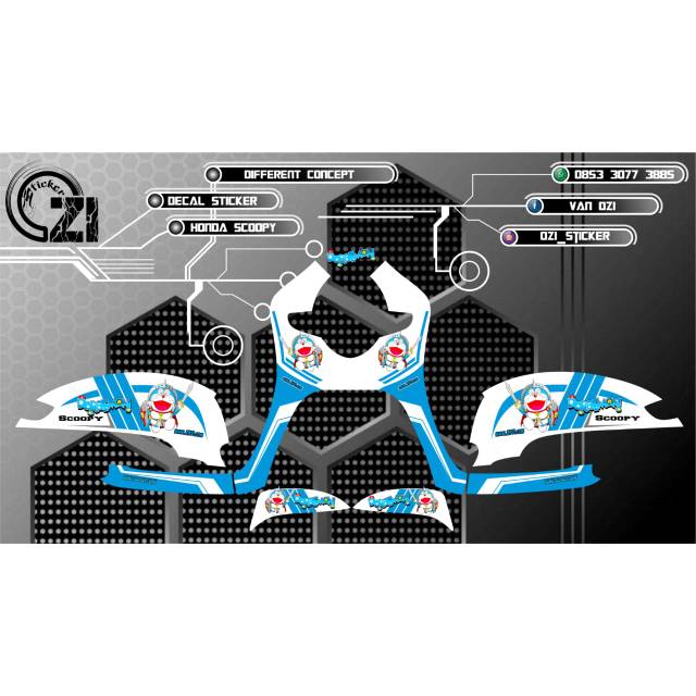 Decal scoopy doraemon