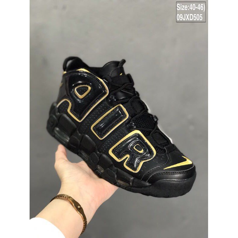 black and gold uptempos