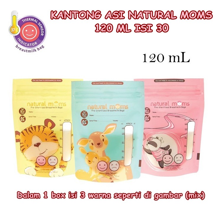 KANTONG ASI NATURAL MOMS 120 ML ISI 30 PCS