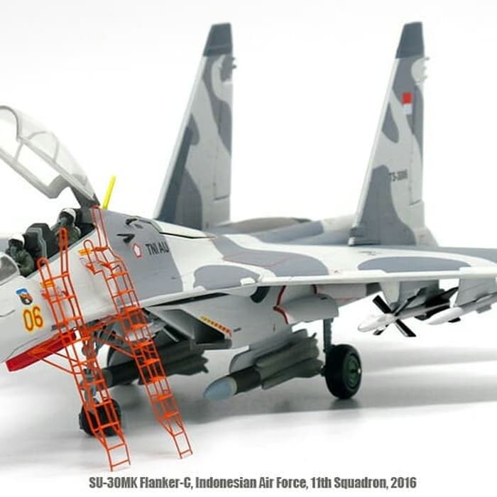 Diecast TNI AU Sukhoi SU-30MK2 Flanker-C JC Wings 1:72