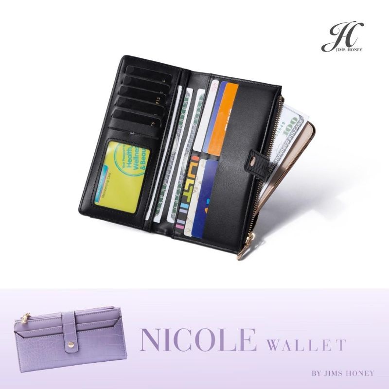 Nicole Wallet Dompet Panjang Motif Croco Jims Honey