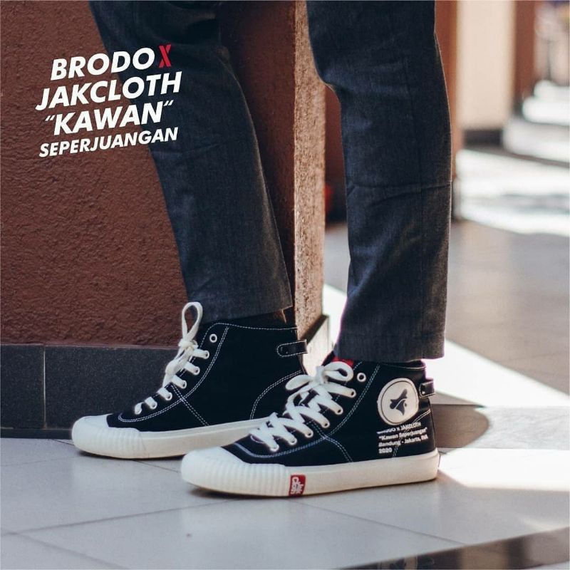 Vulcan Jakbro Hi Black- brodo x jakcloth- jakcloth x brodo- sneakers- sepatu brodo