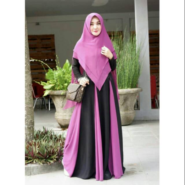 GAMIS JAUHARAH SYARI PREMIUM (FUCHIA)