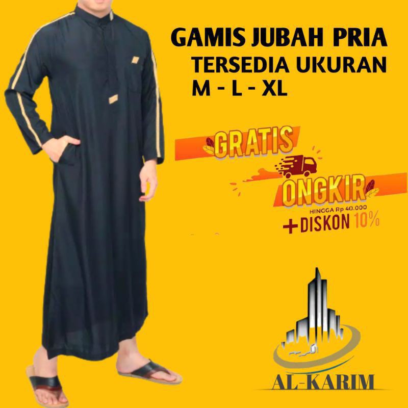 GAMIS PRIA DEWASA /JUBAH BORDIR LENGAN PANJANG LENGAN PENDEK