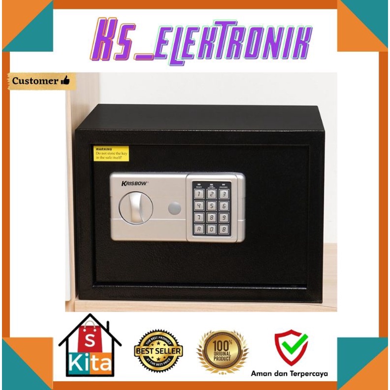 krisbow berankas 25-ek-hitam/brankas besi/brankas elektronik