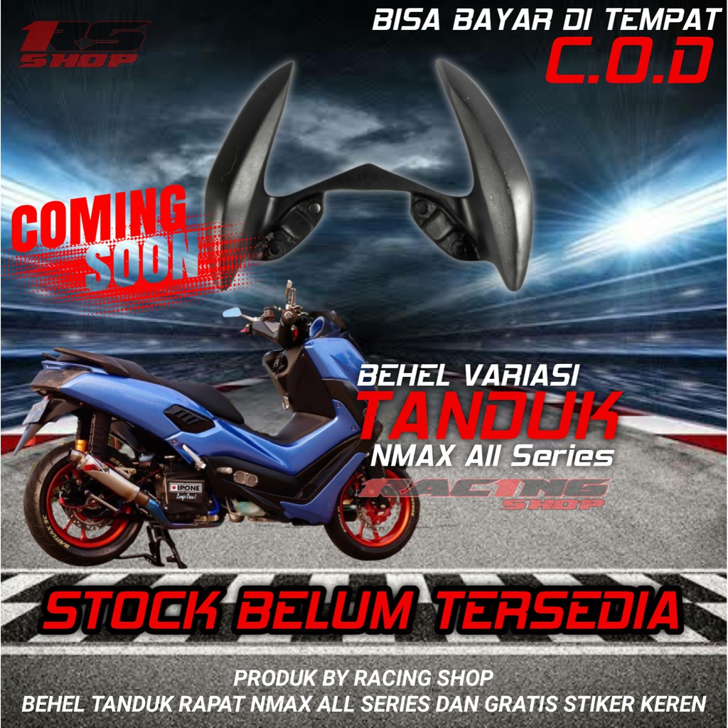 Behel NMAX TANDUK POTONG RAPAT old All New 2020 2021 Warna Hitam Glossy Doff Mengkilat Aksesoris Nma