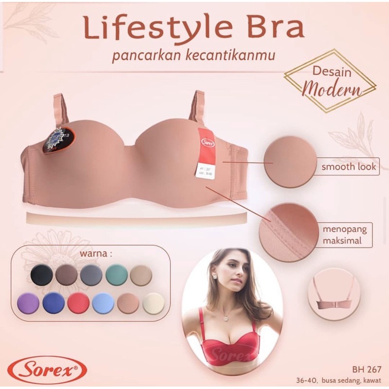 BH / Bra Setengah Cup SOREX 267 Lifestyle Bra Kawat Dan Bahan Seamless