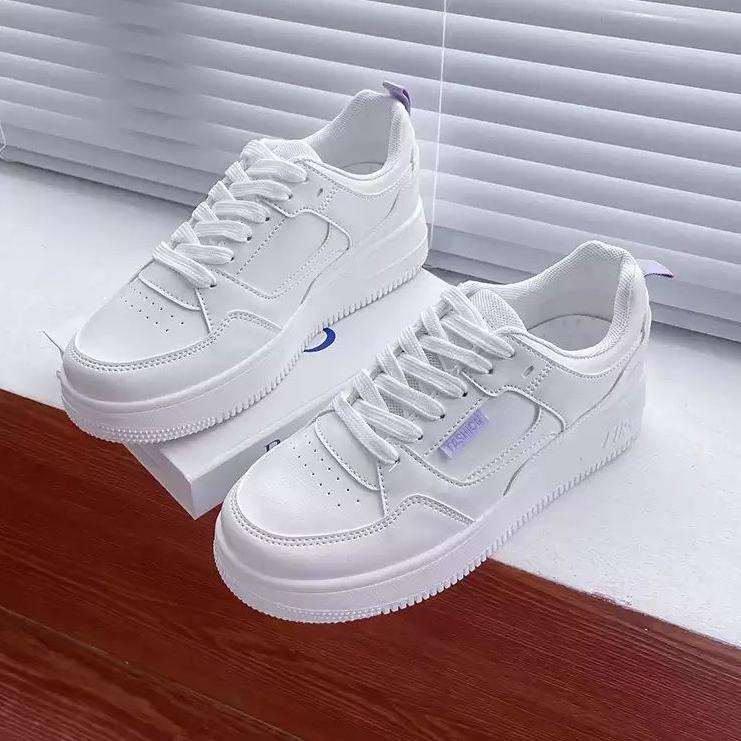 ECU.497 ◦ Sepatu Sneakers 2022 Sepatu Wanita Korea Sepatu Putih SH01