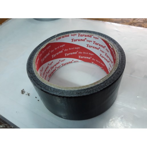 

Lakban kain hitam black 2 inch x 7 meter / cloth tape 44 mm x 7 meter taruna