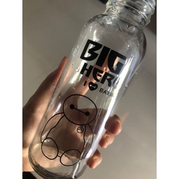 Gs8 Botol Minum kaca Sport 300 ml Desain Karakter Unik Creative Portable Sports Glass Water Bottles 300ml / Botol Minuman rsf Transparent Bymax-1