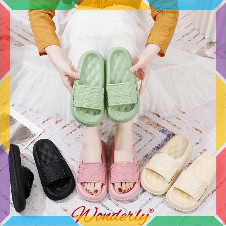 1999-1 Sandal Selop Karet Wanita Wonderly Sendal Slop Cewek Indoor Jelly Empuk Import Tawana