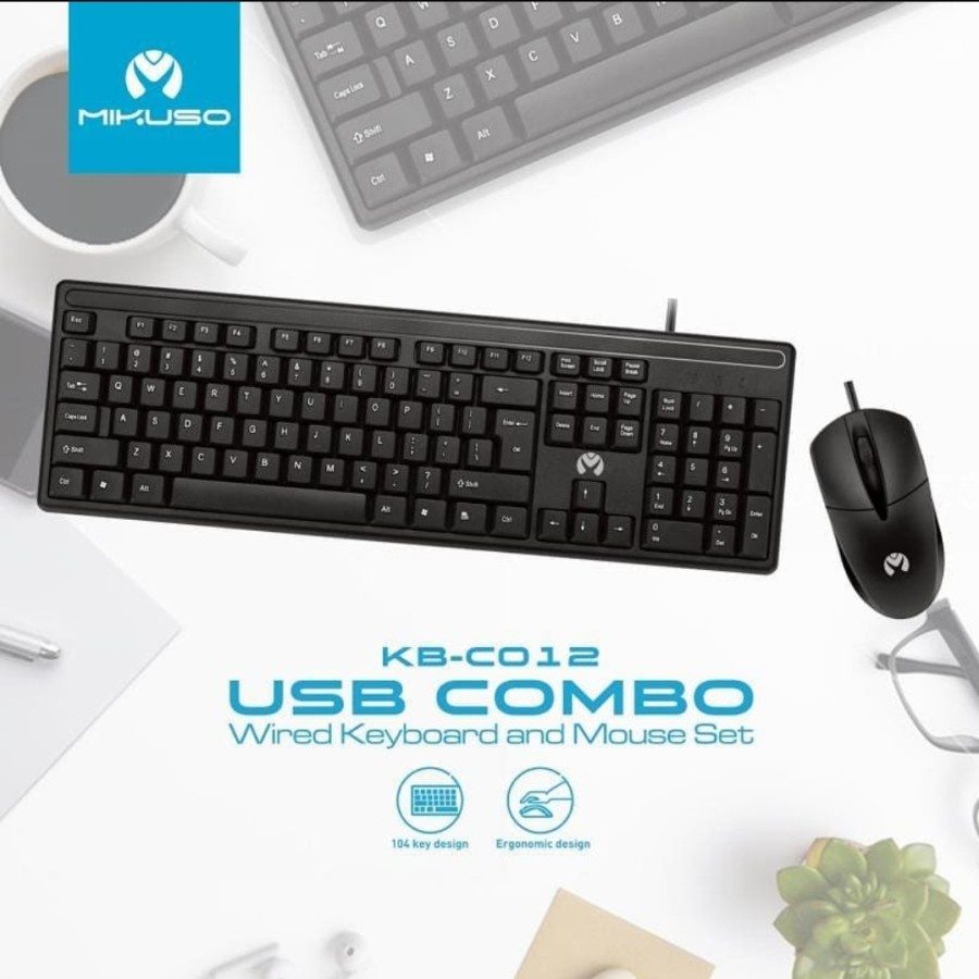 Keyboard Set Mouse MIKUSO KB-C012 Paket Keyboard Mouse Set