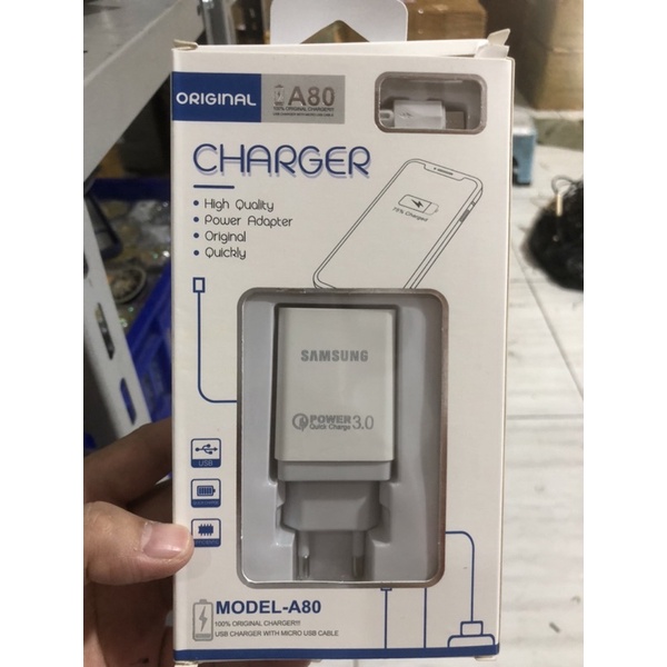 Charger brand A80 3.5A Micro usb dan Tipe c