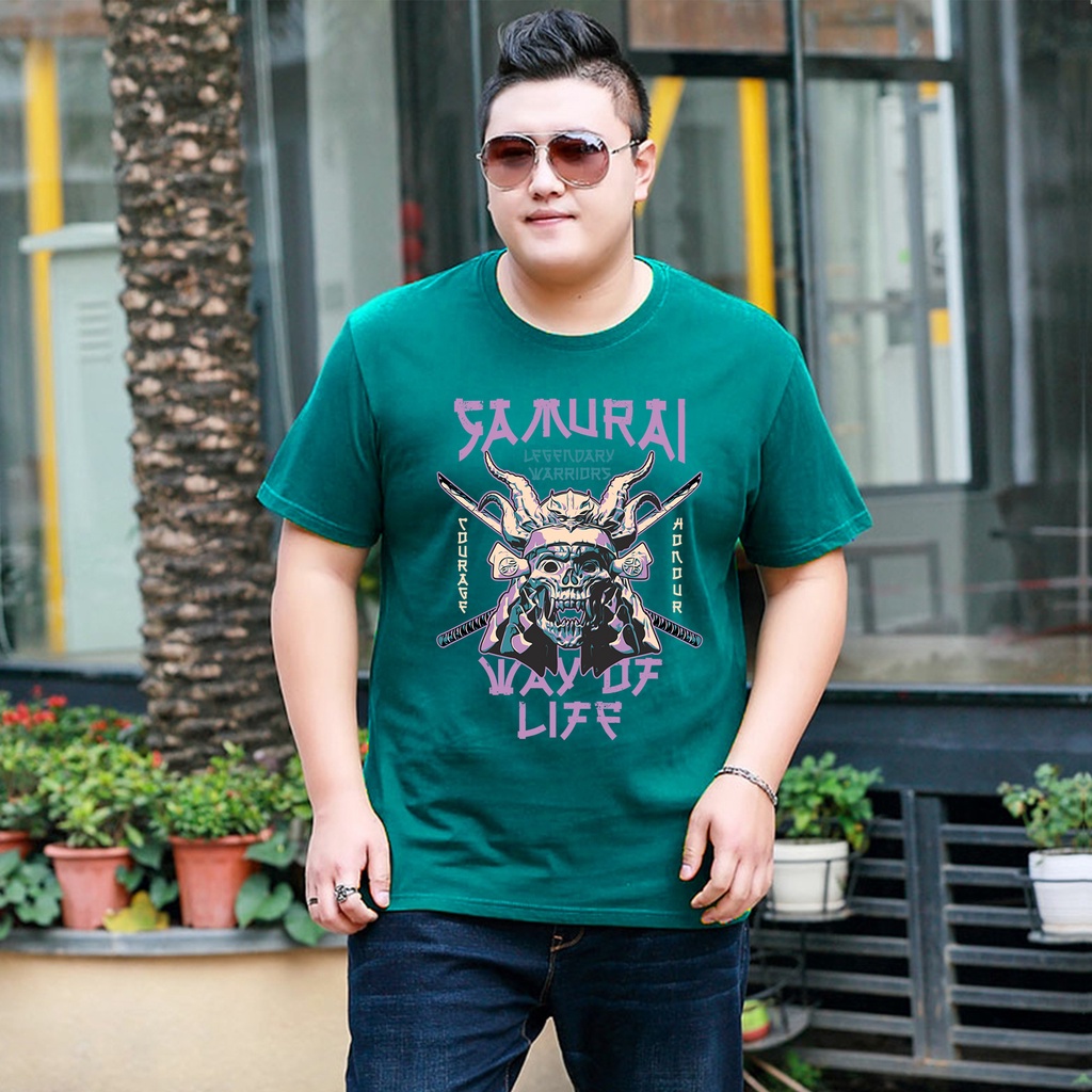 Baju Kaos Pria Jumbo Samurai Tshirt Bigsize XL XXL Distro DTF