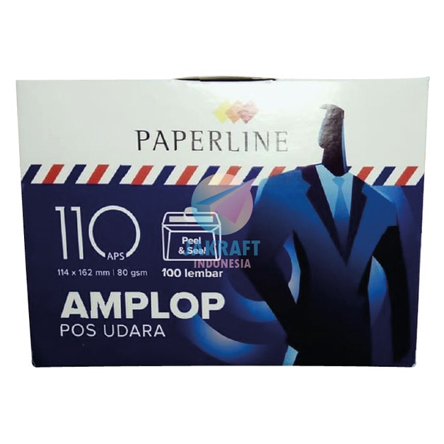 

Amplop Paperline 110 Isi 100 Putih Airmail Paperline (114 x 162 mm) 80 Gram GSM