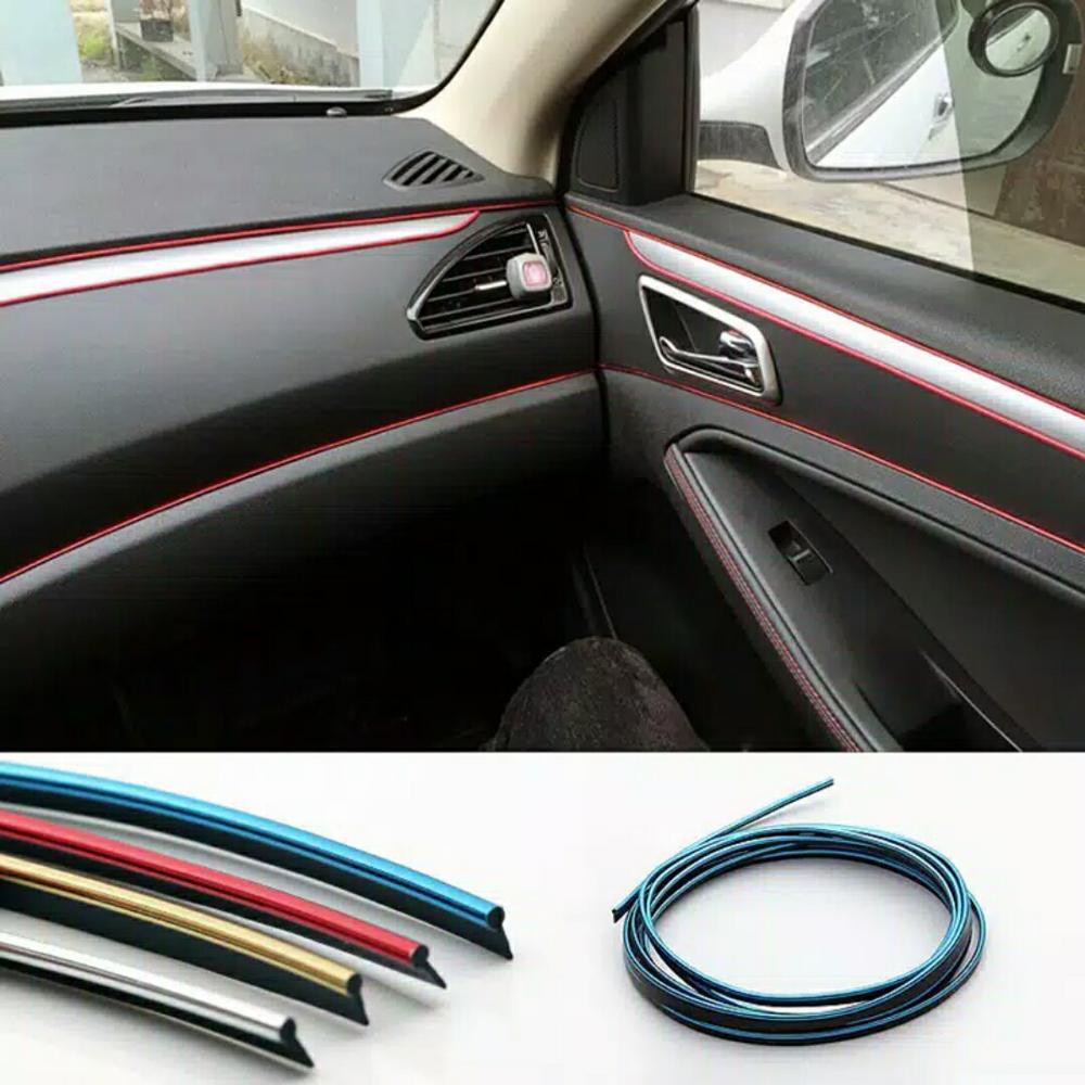 List Chrome Dekorasi Interior Mobil - 8 Mtr