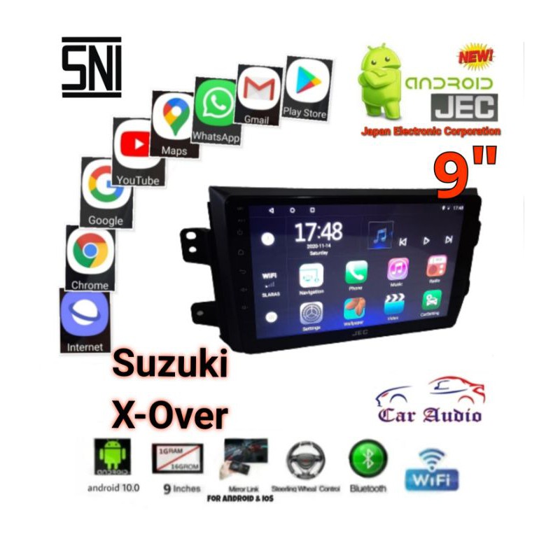 Head Unit Android SX-4 Android X-OVER Head Unit JEC GD 6981 Plug And Play SUZUKI SX-4 XOVER