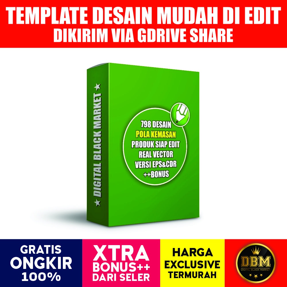 798 Pola Kemasan Produk Siap Edit Vector Only - Business Branding