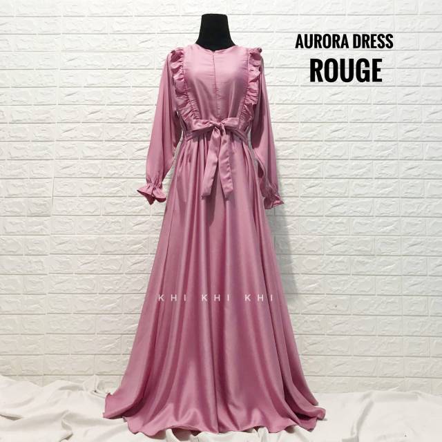 AURORA DRESS | Gamis Satin | Gamis Simpel